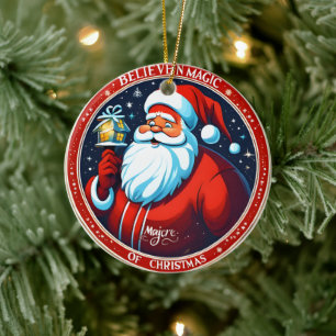 Adorno De Cerámica Creer en la magia de las festividades de los Navid