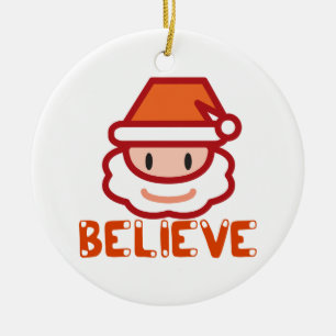 Adorno De Cerámica Creer en Santa Claus