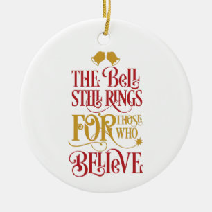Adorno De Cerámica Creer   Navidades de Bell Still Rings