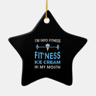 Adorno De Cerámica Crema de hielo Foodie Ness Gym Regalos Hombres Muj
