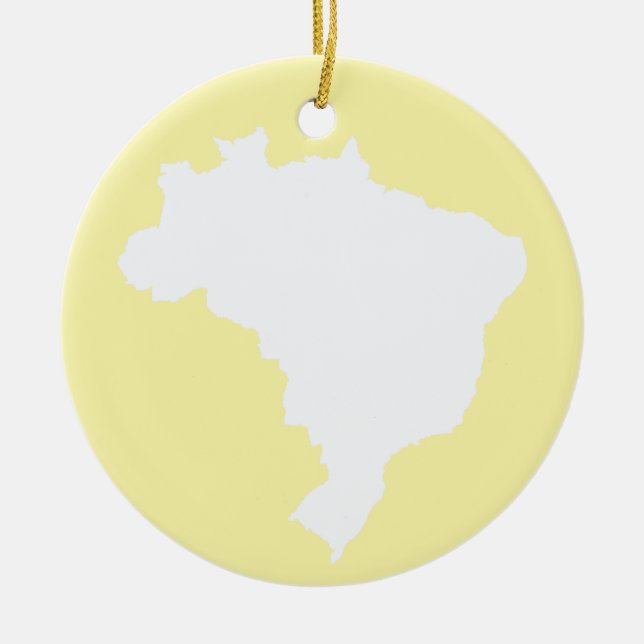 Adorno De Cerámica Crema festividad en Brasil en Emporio Moffa (Frente)