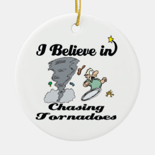Adorno De Cerámica creo en la caza de tornados