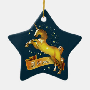 Adorno De Cerámica Creo en Unicornios