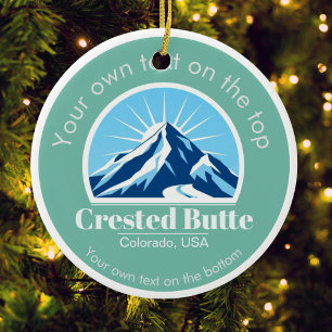 Adorno De Cerámica Crested Butte Colorado usa estación de esquí medal