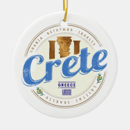 Adorno De Cerámica Creta Island Grecia recuerdo de un viaje de vacaci