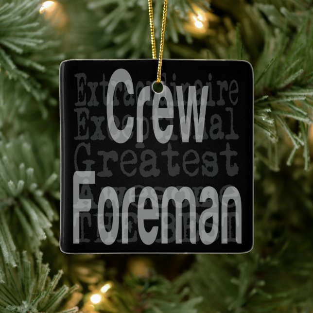 Adorno De Cerámica Crew Foreman Extraordinaire (Árbol)