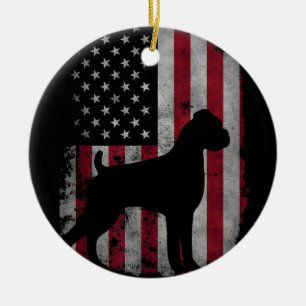 Adorno De Cerámica Criador de Perros de Casta Boxer Americano de EE. 