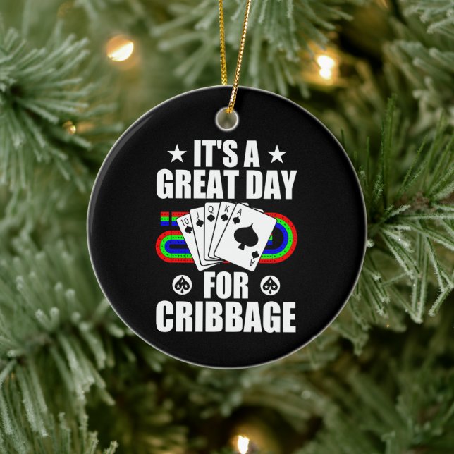 Adorno De Cerámica Cribbage Board Para Cribbage Card Game Player Funn (Árbol)