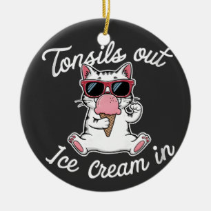 Adorno De Cerámica Crima De Hielo De Toneladas En Regalo De Gato Gato