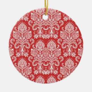 Adorno De Cerámica Crimson Victorian Damask
