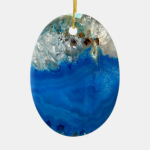 Adorno De Cerámica cristal azul