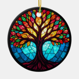 Adorno De Cerámica Cristal con manchas, vidrio con manchas de árbol d