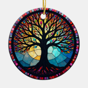 Adorno De Cerámica Cristal con manchas, vidrio con manchas de árbol d