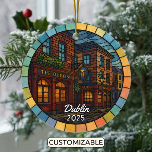 Adorno De Cerámica Cristal con mango personalizado Dublín Irlanda