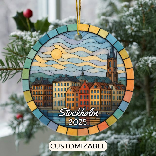 Adorno De Cerámica Cristal con mango personalizado Estocolmo, Suecia (Subido por el creador)