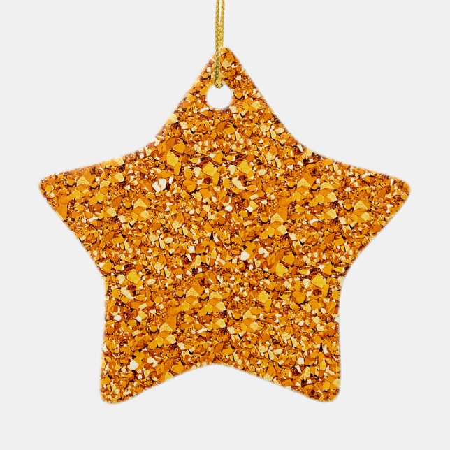 Adorno De Cerámica Cristales de cuarzo Druzy - naranja de mandarina (Frente)