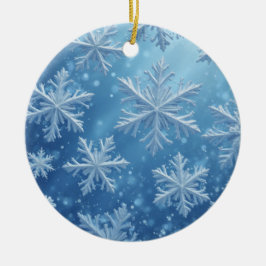 Adorno De Cerámica Cristales de nieve