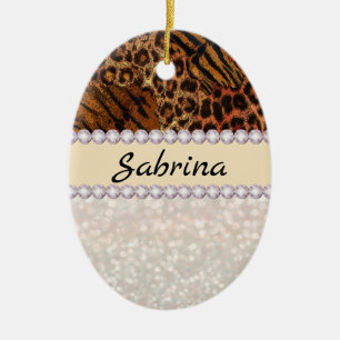 Adorno De Cerámica cristales purpurinas de diamantes rosados de piel 