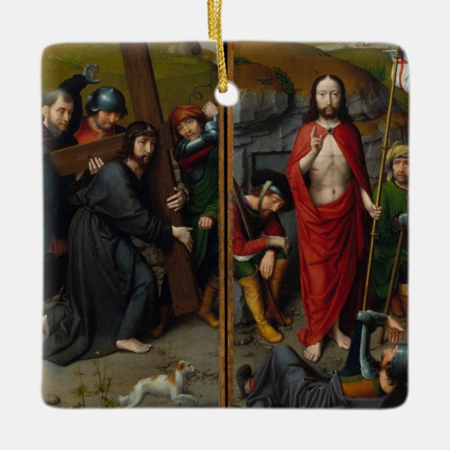 Adorno De Cerámica Cristo que lleva la cruz (Anverso)