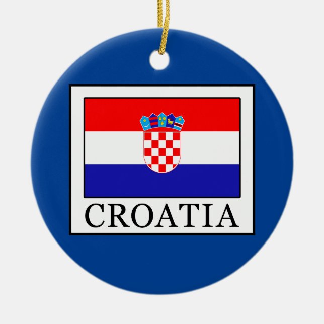 Adorno De Cerámica Croacia (Frente)