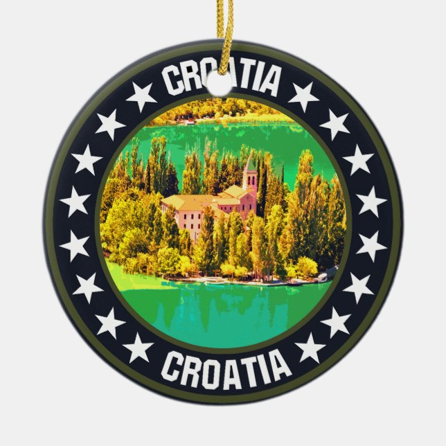 Adorno De Cerámica Croacia (Frente)