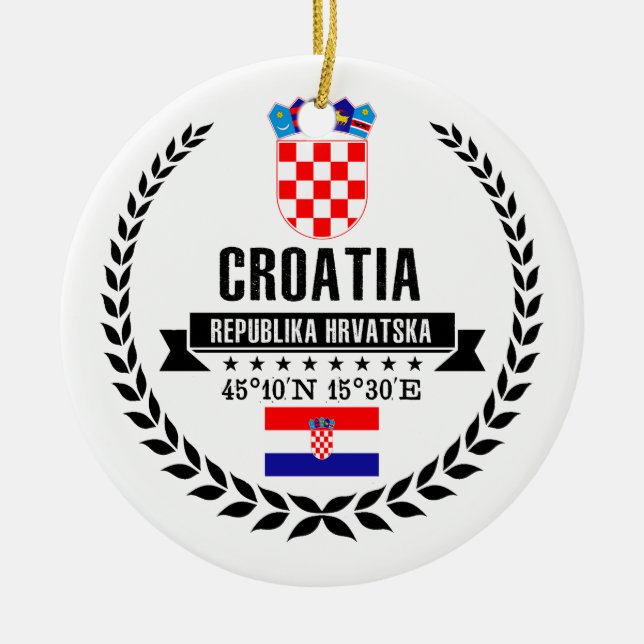 Adorno De Cerámica Croacia (Frente)