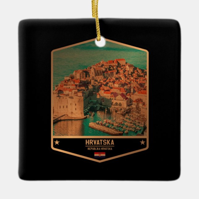 Adorno De Cerámica Croacia (Anverso)