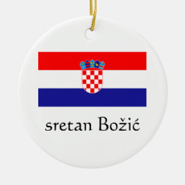 Adorno De Cerámica Croation Merry Christmas Ornament