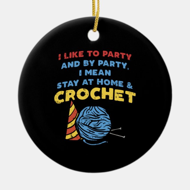 Adorno De Cerámica Crochet Yarn (Frente)