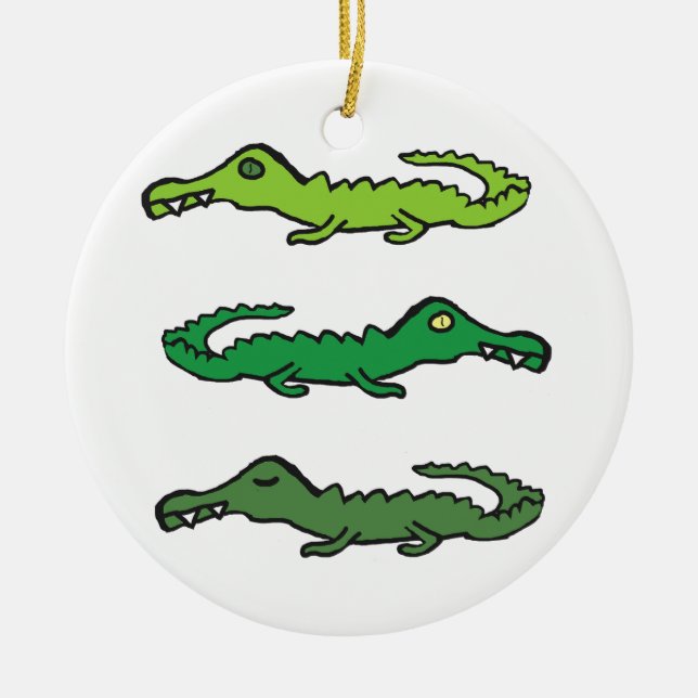 Adorno De Cerámica Crocodiles and Alligators (Frente)