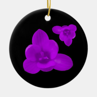 Adorno De Cerámica Crocus Flower Purple Personalizado Cumpleaños