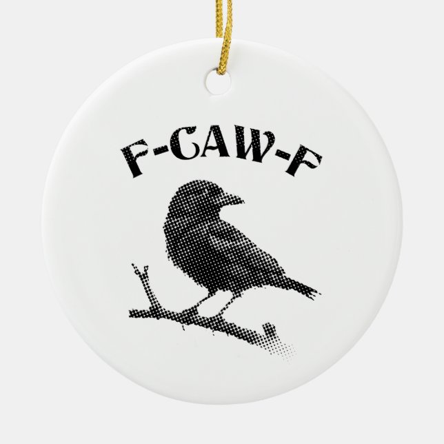 Adorno De Cerámica Crow F-CAW-F Halloween (Frente)