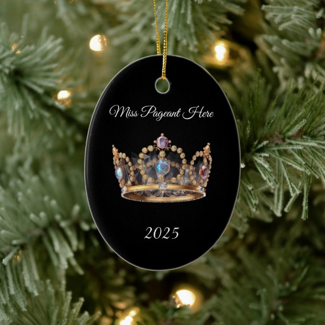 Adorno De Cerámica Crown Christmas Ornament (Árbol)