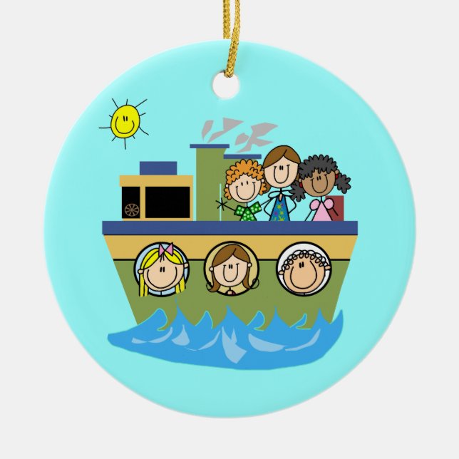 Adorno De Cerámica Cruceros chicas (Frente)