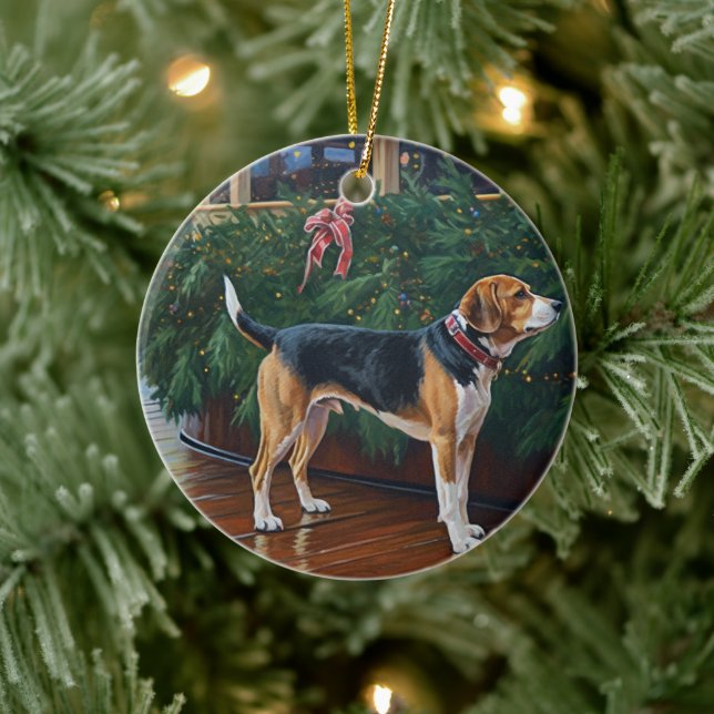 Adorno De Cerámica Cruceros por los Navidades Beagle: Atractiva fiest (Árbol)
