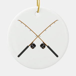 Adorno De Cerámica Cruces De Pesca