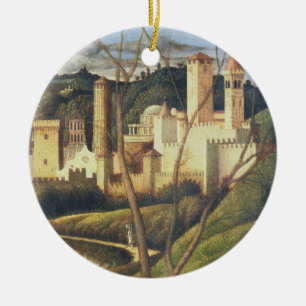 Adorno De Cerámica Crucifixión (detalle del paisaje del fondo sh