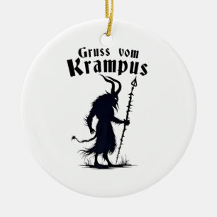Adorno De Cerámica Cruss Vom Krampus Navidad Xmas Diablo Espeluznante