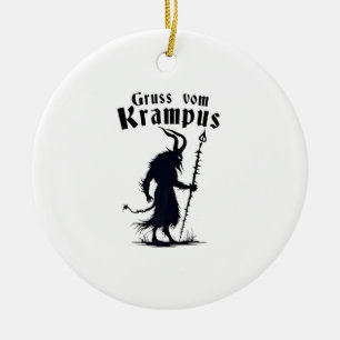 Adorno De Cerámica Cruss Vom Krampus Navidad Xmas Diablo Espeluznante