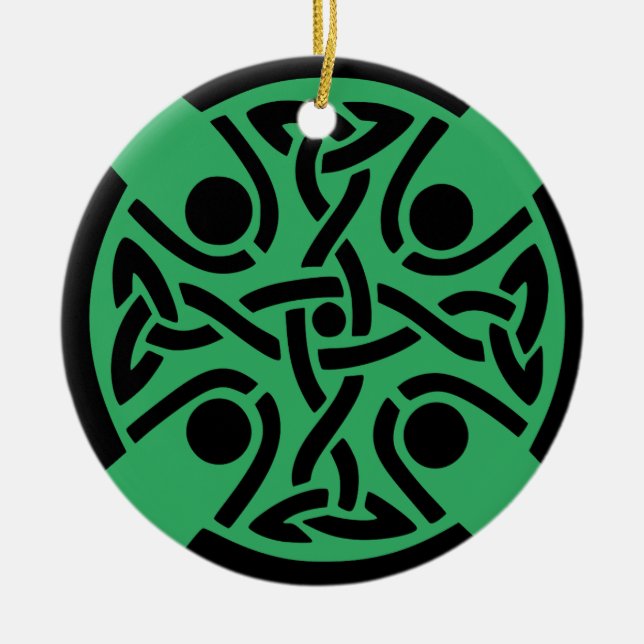 Adorno De Cerámica Cruz celta cristiana (Frente)