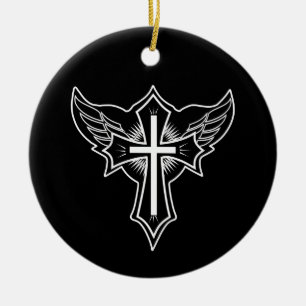 Adorno De Cerámica Cruz cristiana
