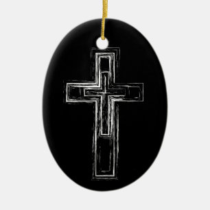 Adorno De Cerámica Cruz cristiana
