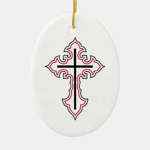 Adorno De Cerámica Cruz cristiana
