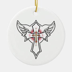 Adorno De Cerámica Cruz cristiana