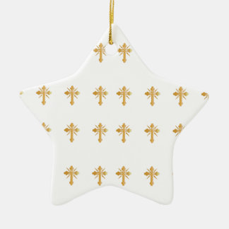 Adorno De Cerámica Cruz cristiana del oro