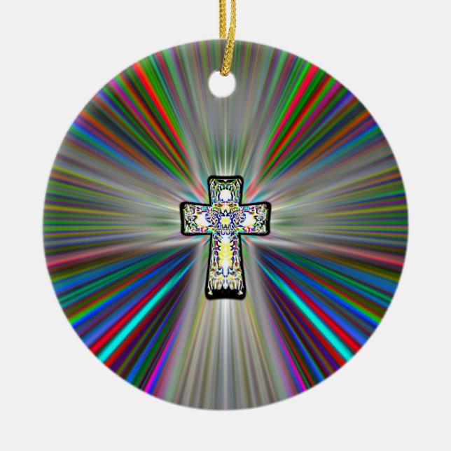 Adorno De Cerámica CRUZ de dos lados (Frente)