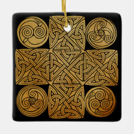 Adorno De Cerámica Cruz de Knotwork Celtic