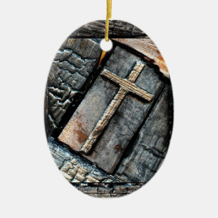 Adorno De Cerámica Cruz de Protección