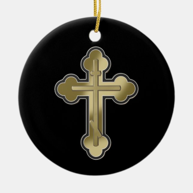 Adorno De Cerámica Cruz ortodoxa (Frente)