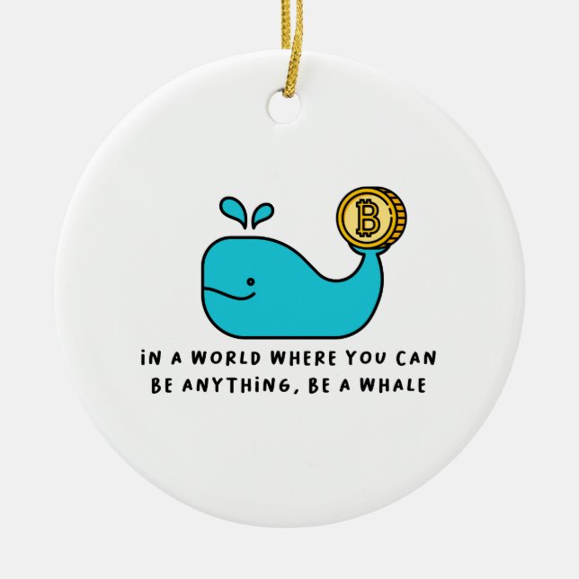 Adorno De Cerámica Crypto Whale T-Shirt (Frente)